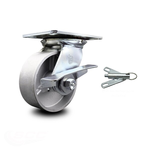 5 Inch Semi Steel Caster with Ball Bearing and Brake/Swivel Lock